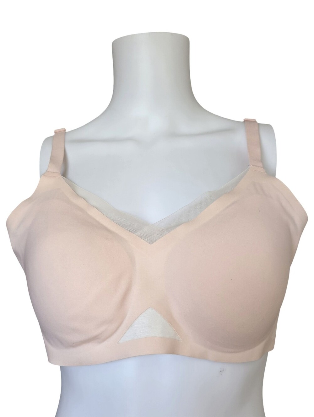 Honeylove Crossover Wireless Bra Light Pink Classic Womens Size Large